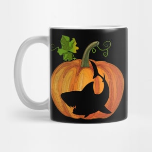 Shark in pumpkin Mug